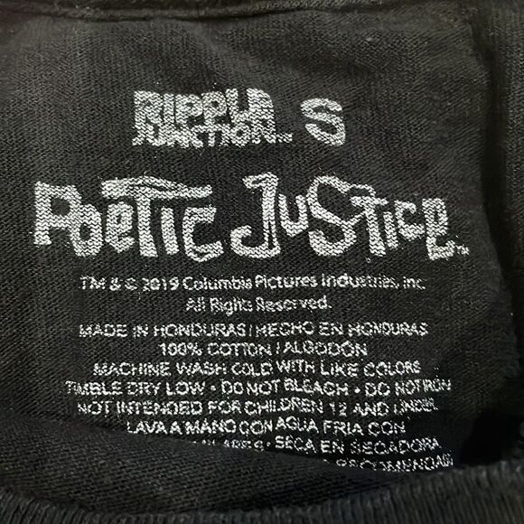 RIPPLE Junction Men’s Small Black Poetic Justice Tee - Picture 2 of 2